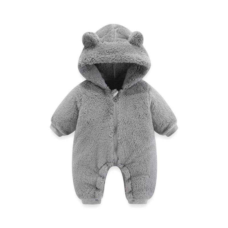 Oluuu. Kuscheliger Coral-Fleece-Baby-Overall – Wärmender Begleiter für Herbst und Winter