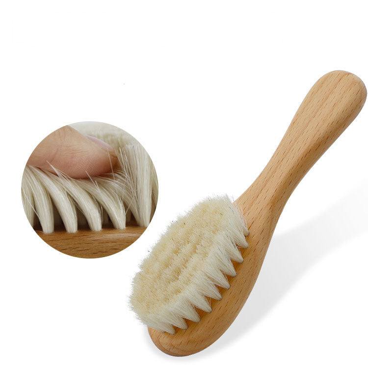 Oluuu. Baby Wollbürsten-Set – Duschbürste & Kamm für sanfte Pflege"