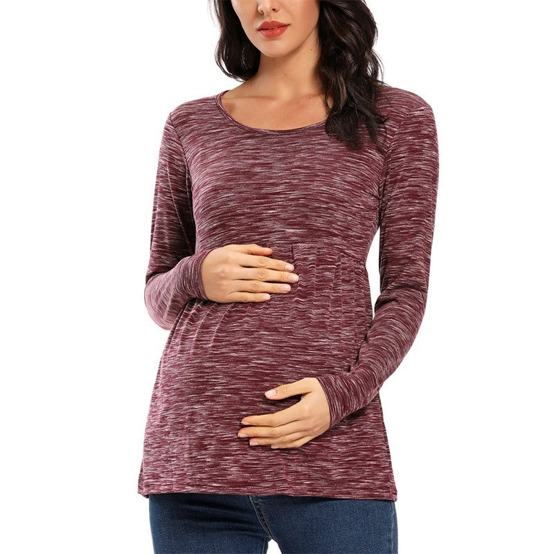 Oluuu. Still-T-Shirt für Schwangere aus Polyester – Bequem und Praktisch für Stillende Mütter