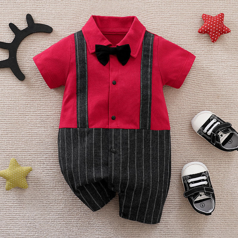 Oluuu. Sommer-Jumpsuit im Gentleman-Stil für Baby Jungen