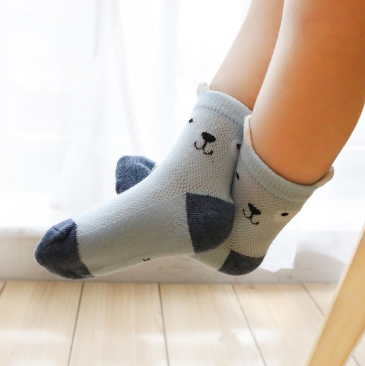 Oluuu. Kinder-Socken Set (5 Paar) – Atmungsaktive Baumwoll-Socken für Jungen und Mädchen im Sommer