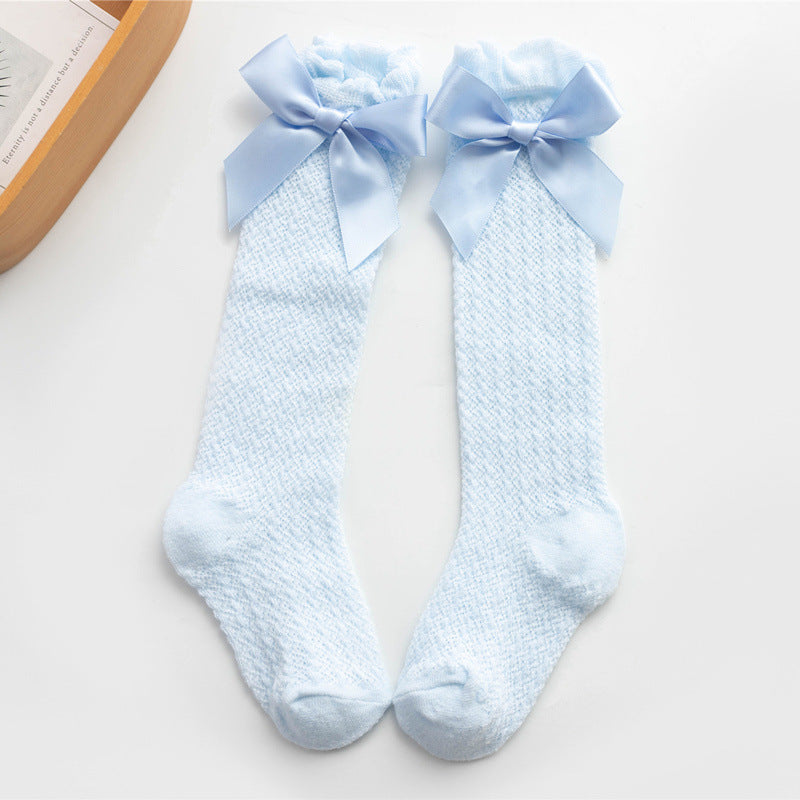 Oluuu. Kinder Baby-Strumpfhose mit Mesh und großem Schleifen-Design – Niedlich und bequem
