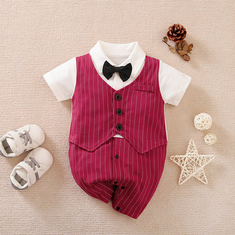 Oluuu. Sommer-Jumpsuit im Gentleman-Stil für Baby Jungen