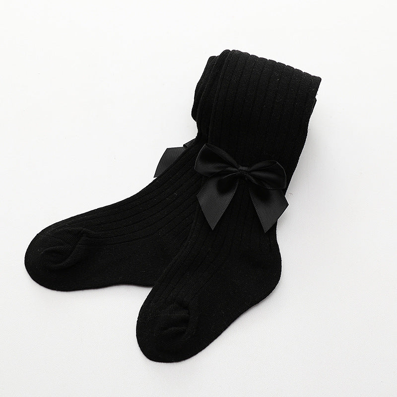 Oluuu. Kinder Socken mit einfarbiger Schleife