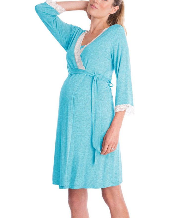 Oluuu. Umstands-Nachtkleid – Bequeme Maternity Sleepwear für Schwangere