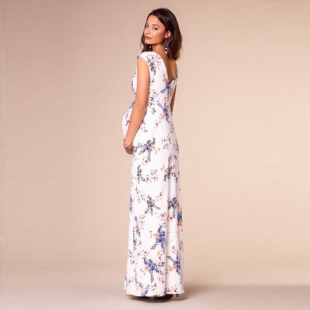 Oluuu Bedrucktes Slim-Fit Blüten-Chiffonkleid – Elegantes, Leichtes Kleid für Frauen
