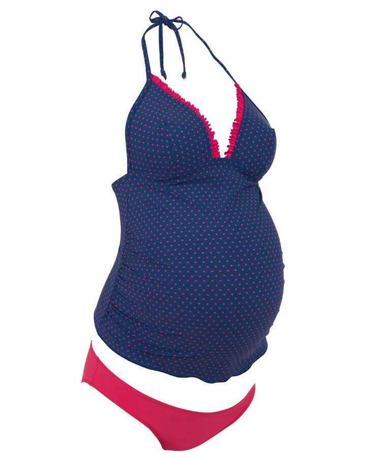 Oluuu. Schwangerschafts-Bikini mit Geteiltem Design