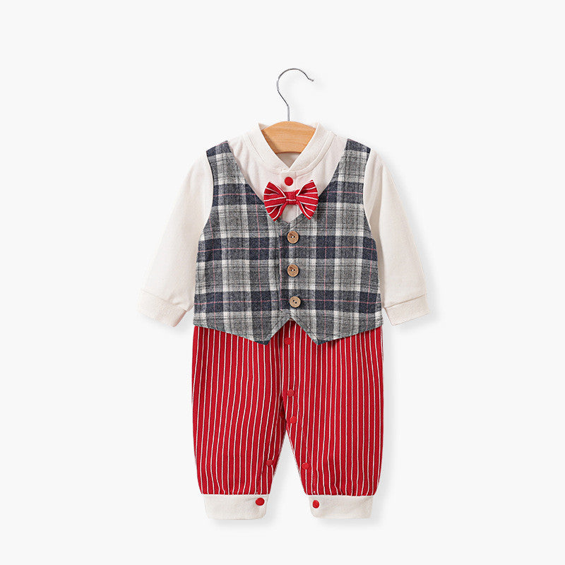 Oluuu. Eleganter Gentleman Baby Strampler – Langarm Einteiler für stilvolle Anlässe