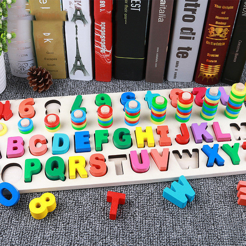 Oluuu. 3D Alphabet- und Zahlenpuzzle für Kinder – Buntes, geometrisches Lernspielzeug