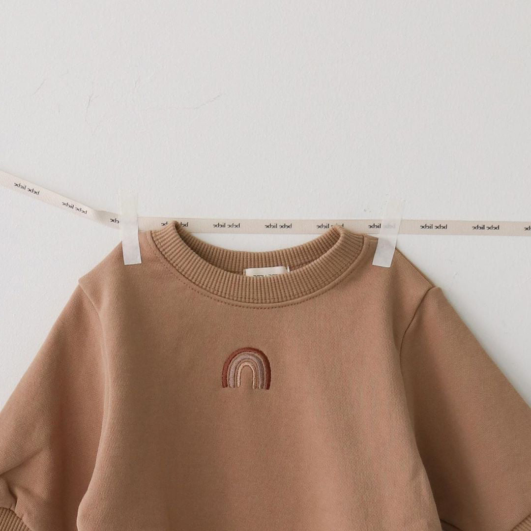 Oluuu. Baby Romper – Net Red Baby Krabbler mit besticktem Wickel-Design