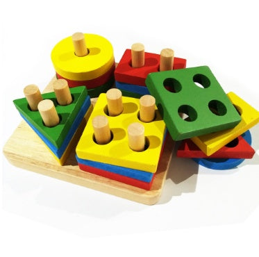 Oluuu. Holzpuzzle für Babys – Geometrisches Formen-Matching Spielzeug zur Förderung der Intelligenz von Kindern