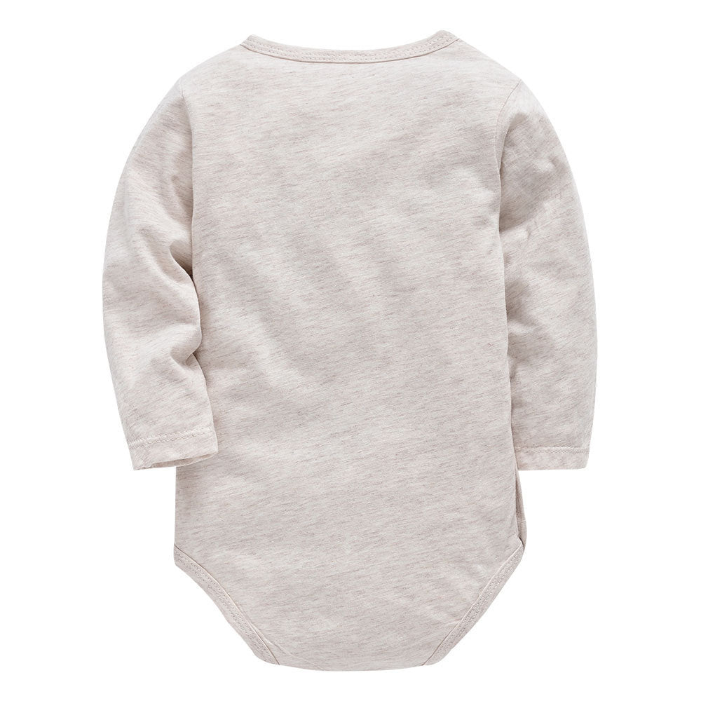 Oluuu. Kuschelweiches Cartoon-Babybodysuit für Jungen – Langarm für Neugeborene