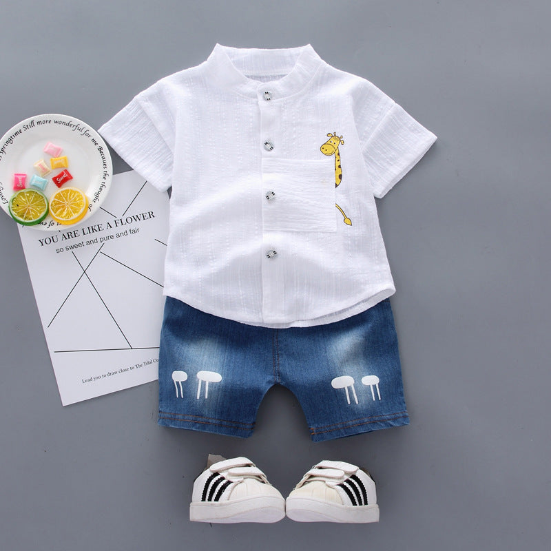 Oluuu. Baby Jungen Sommerbekleidung – Süßes Kurzarm-Shirt für Kinder