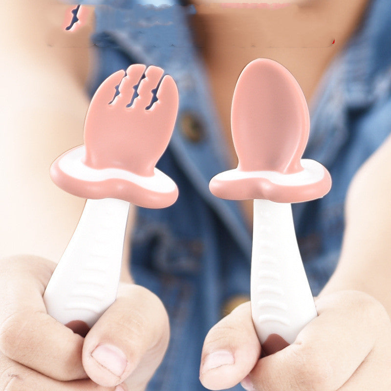 Oluuu. Baby Lernbesteck – Weicher Löffel und Gabel zum Training