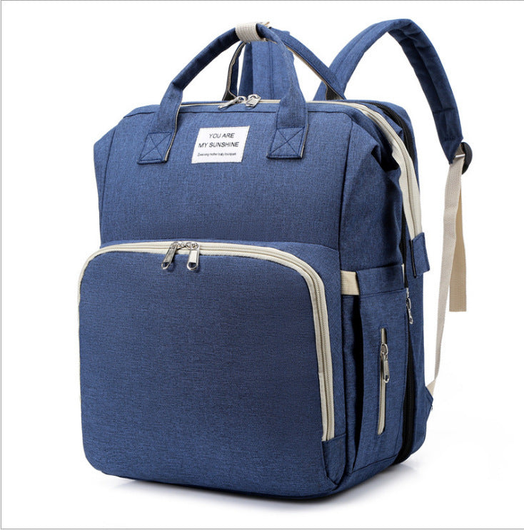 Oluuu. Neue Faltbare Mama-Tasche – Multifunktionale Mutter-Kind-Tasche, Wickelrucksack mit Flaschenhalter und Windelfach