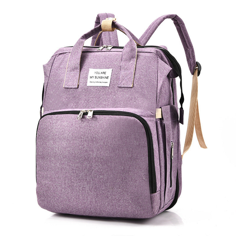 Oluuu. Neue Faltbare Mama-Tasche – Multifunktionale Mutter-Kind-Tasche, Wickelrucksack mit Flaschenhalter und Windelfach