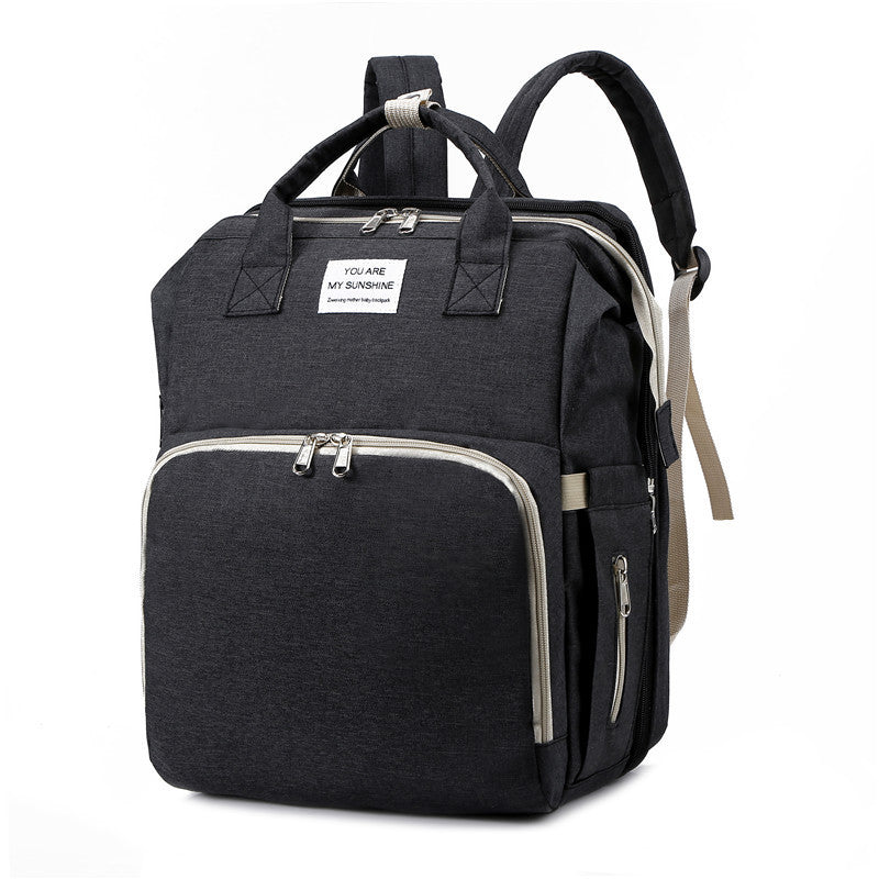 Oluuu. Neue Faltbare Mama-Tasche – Multifunktionale Mutter-Kind-Tasche, Wickelrucksack mit Flaschenhalter und Windelfach