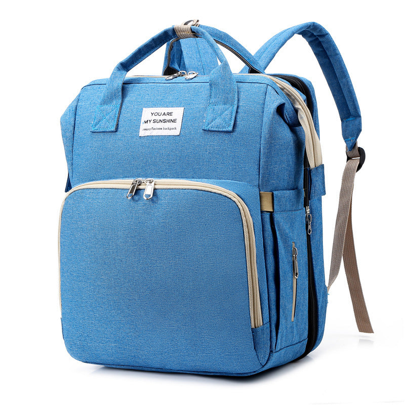 Oluuu. Neue Faltbare Mama-Tasche – Multifunktionale Mutter-Kind-Tasche, Wickelrucksack mit Flaschenhalter und Windelfach