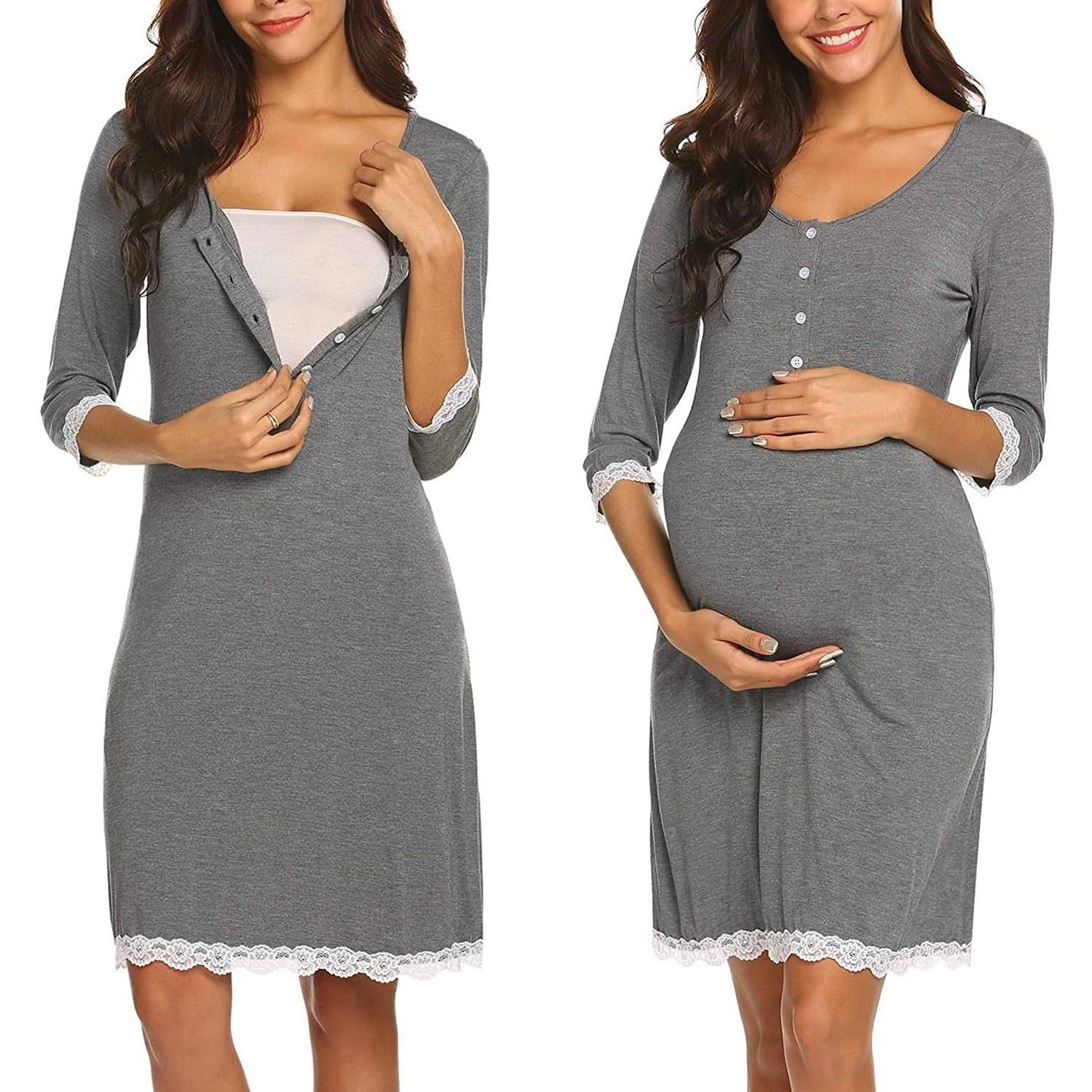 Oluuu. Stillkleid für Schwangere mit fünfteiligen Ärmeln