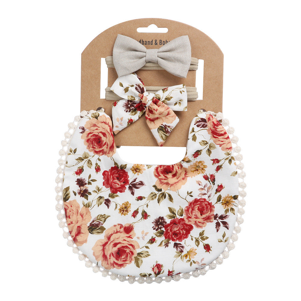 Oluuu. Linen-Baumwoll-Lätzchen – Einfarbiges Druck-Design, doppelseitiges Baby Speichelschutz-Lätzchen