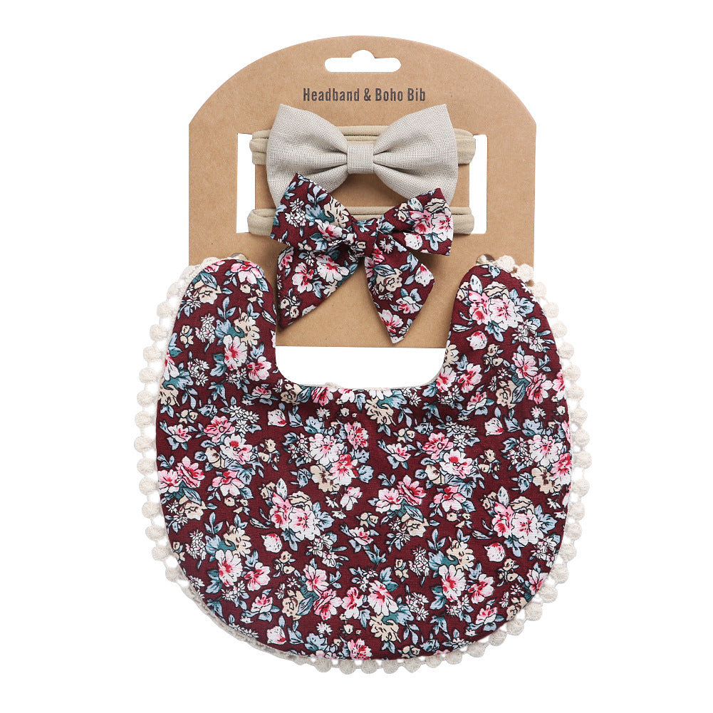 Oluuu. Linen-Baumwoll-Lätzchen – Einfarbiges Druck-Design, doppelseitiges Baby Speichelschutz-Lätzchen