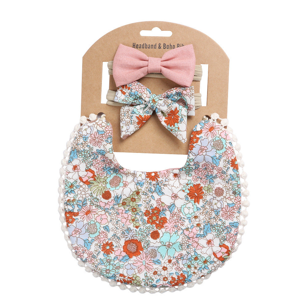Oluuu. Linen-Baumwoll-Lätzchen – Einfarbiges Druck-Design, doppelseitiges Baby Speichelschutz-Lätzchen