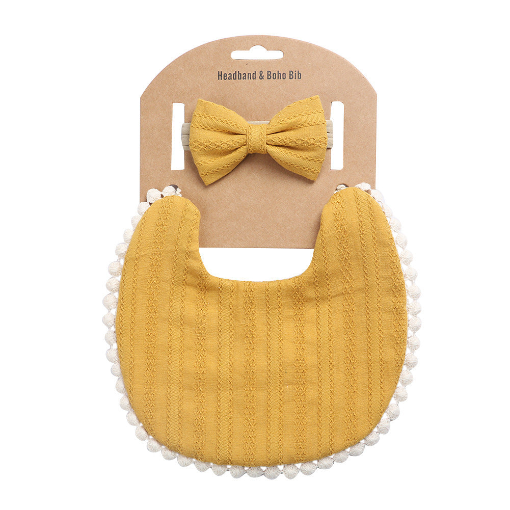 Oluuu. Linen-Baumwoll-Lätzchen – Einfarbiges Druck-Design, doppelseitiges Baby Speichelschutz-Lätzchen