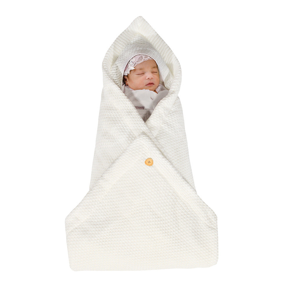 Oluuu. Multifunktionaler Babywagen-Schlafsack – Dicke Strickdecke mit Knöpfen für Komfort und Wärme