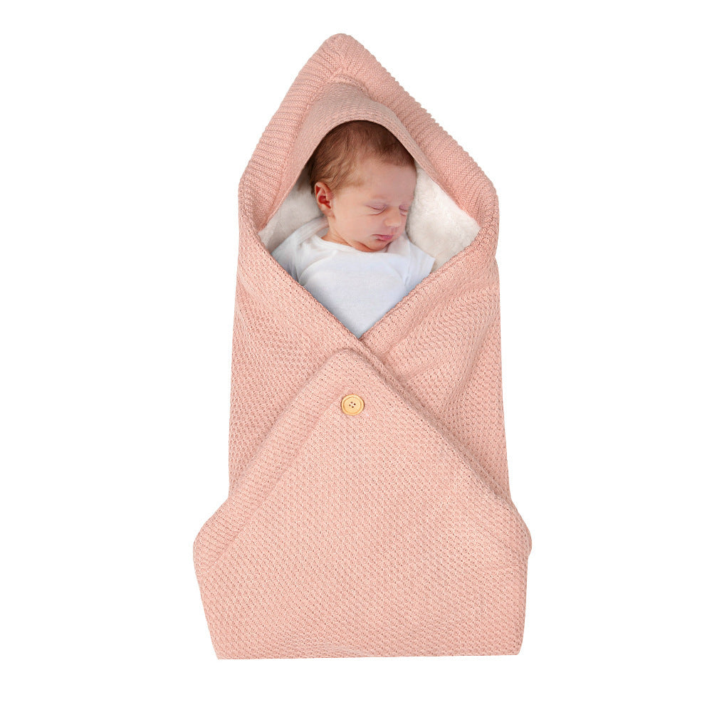 Oluuu. Multifunktionaler Babywagen-Schlafsack – Dicke Strickdecke mit Knöpfen für Komfort und Wärme