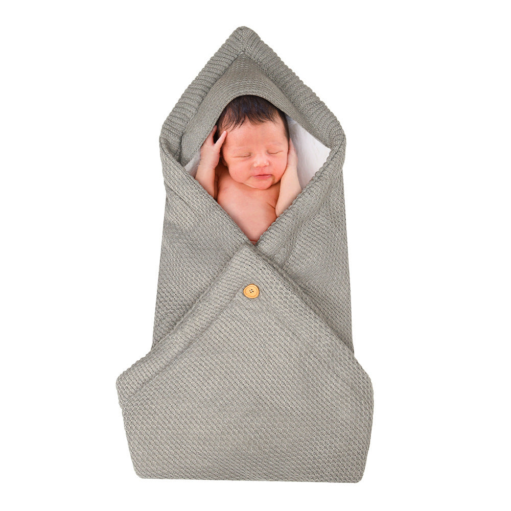 Oluuu. Multifunktionaler Babywagen-Schlafsack – Dicke Strickdecke mit Knöpfen für Komfort und Wärme