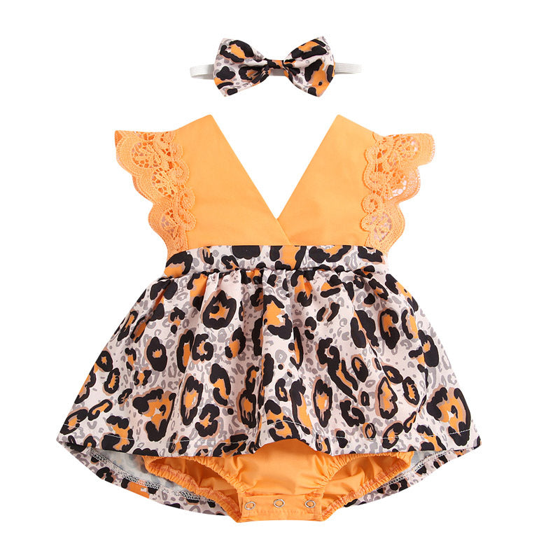 Oluuu. Neugeborenes Baby Rüschen-Sonnenblumen-Print Jumpsuit mit 2-teiligem Kopftuch – Sommerkleid für 0-24 Monate