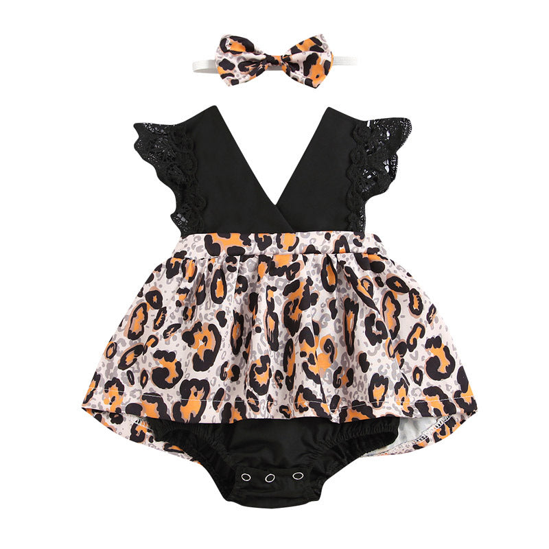 Oluuu. Neugeborenes Baby Rüschen-Sonnenblumen-Print Jumpsuit mit 2-teiligem Kopftuch – Sommerkleid für 0-24 Monate