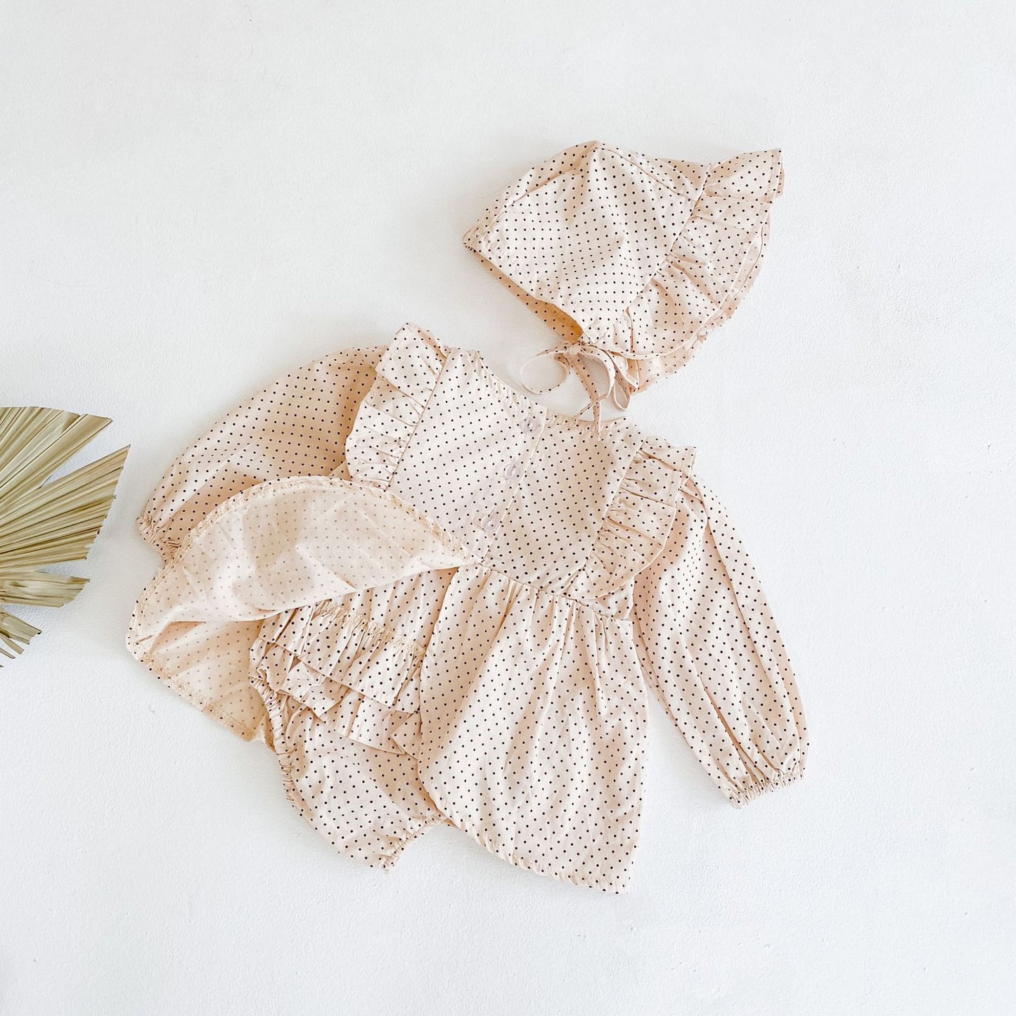 Oluuu. Herbst Neuheit – Mädchen Baby Love Kleid, Langarm Romper, Baumwoll-Einteiler mit passendem Hut