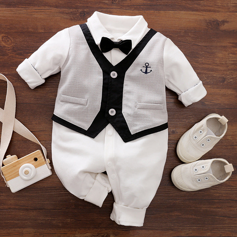 Oluuu. Eleganter Gentleman Baby Strampler – Stilvolles Design für besondere Anlässe