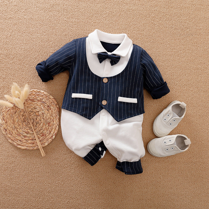 Oluuu. Eleganter Gentleman Baby Strampler – Stilvolles Design für besondere Anlässe