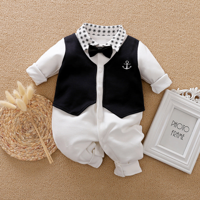 Oluuu. Eleganter Gentleman Baby Strampler – Stilvolles Design für besondere Anlässe