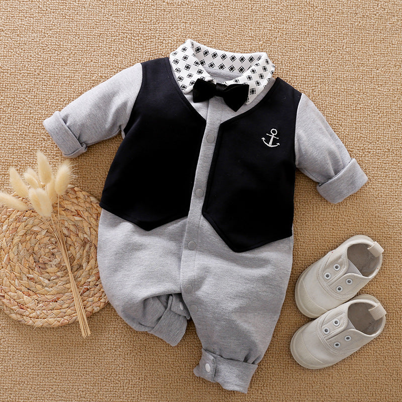 Oluuu. Eleganter Gentleman Baby Strampler – Stilvolles Design für besondere Anlässe