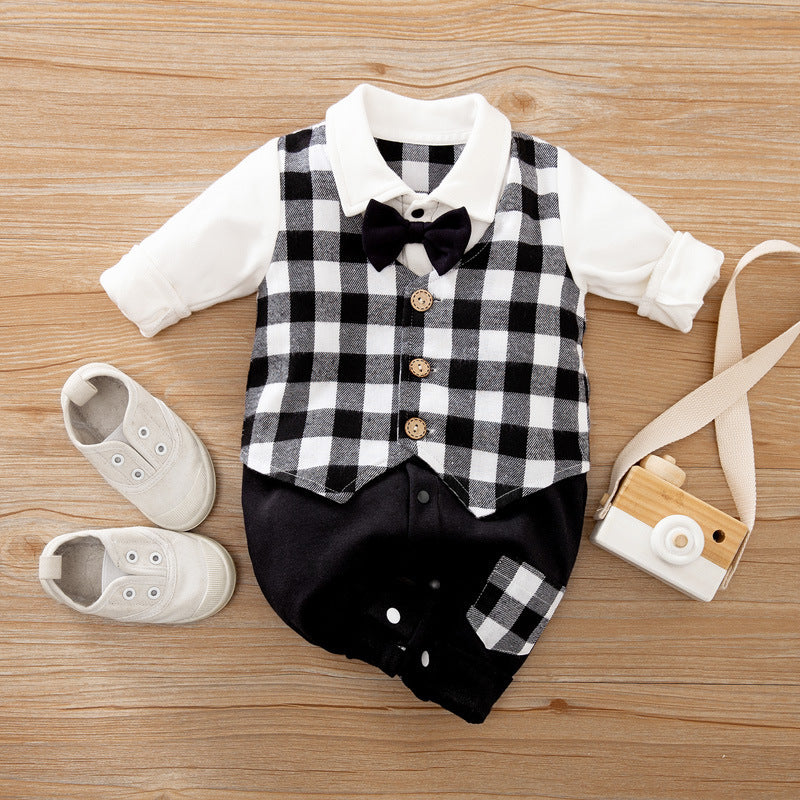 Oluuu. Eleganter Gentleman Baby Strampler – Stilvolles Design für besondere Anlässe