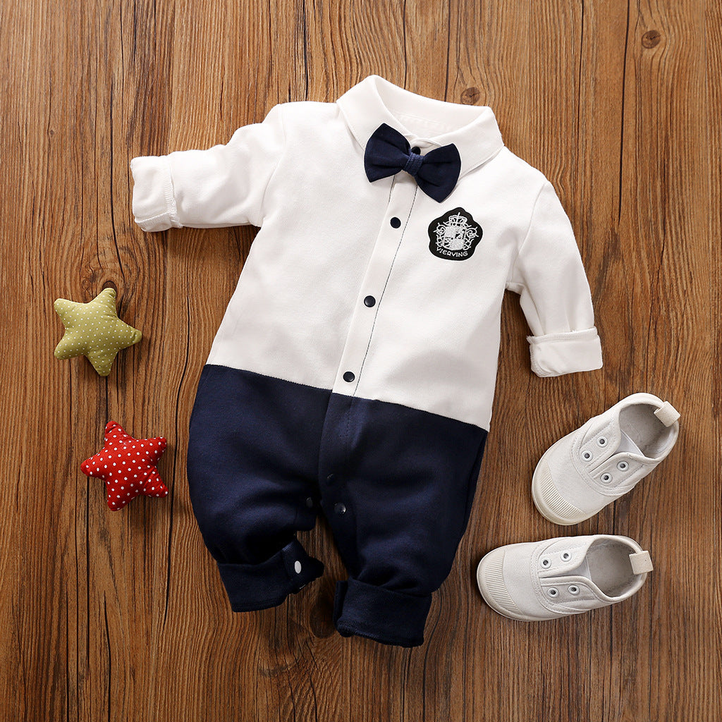 Oluuu. Eleganter Gentleman Baby Strampler – Stilvolles Design für besondere Anlässe