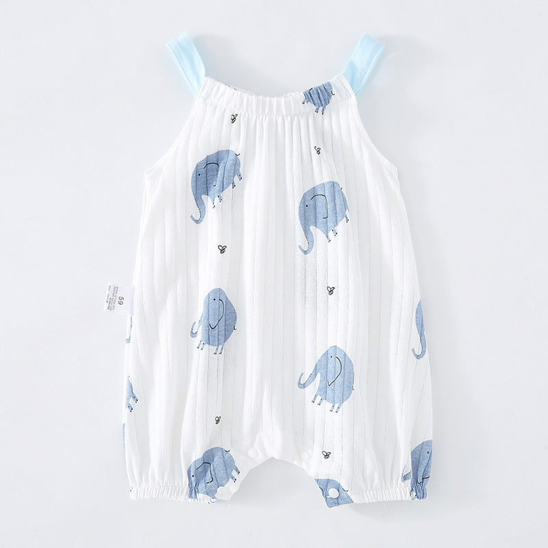 Oluuu. Baby Sling Bag mit Fart-Muster – Ärmelloser Einteiler für Babys