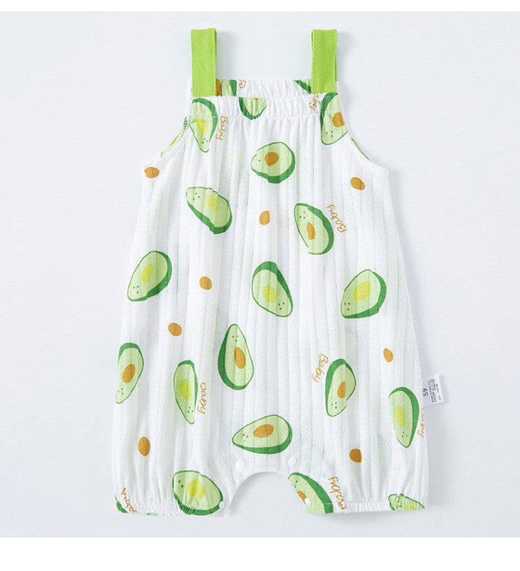 Oluuu. Baby Sling Bag mit Fart-Muster – Ärmelloser Einteiler für Babys