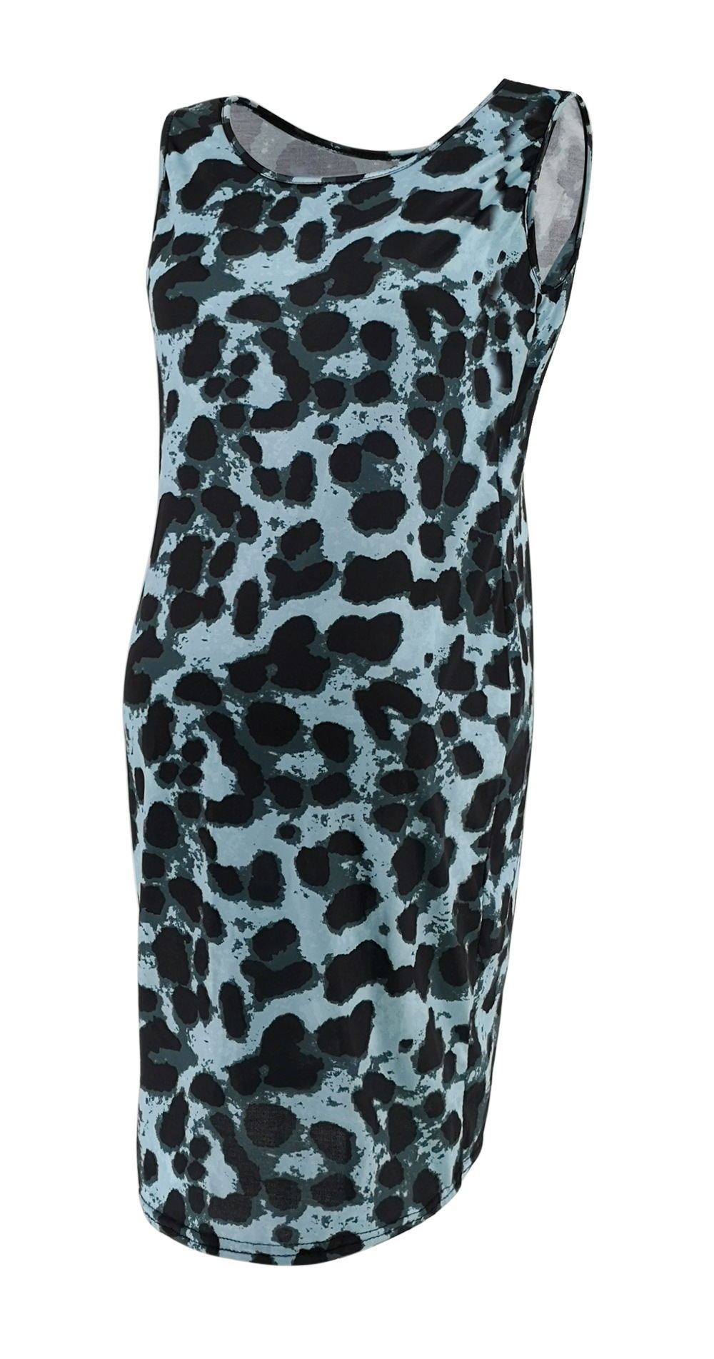 Oluuu. Leopard Sommerkleid für Schwangere – Ärmellos & Stilvoll
