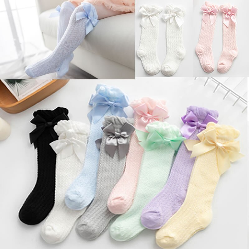 Oluuu. Kinder Baby-Strumpfhose mit Mesh und großem Schleifen-Design – Niedlich und bequem