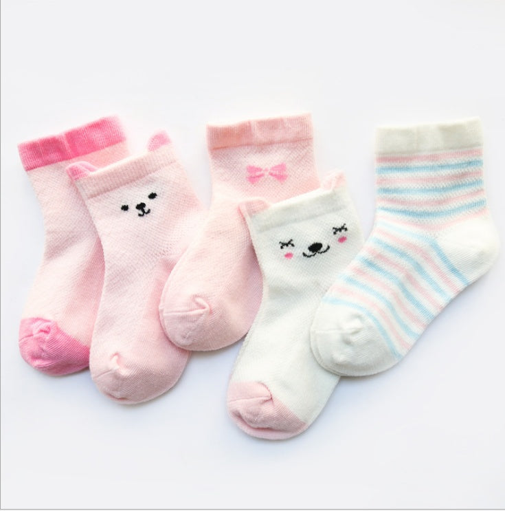 Oluuu. Kinder-Socken Set (5 Paar) – Atmungsaktive Baumwoll-Socken für Jungen und Mädchen im Sommer