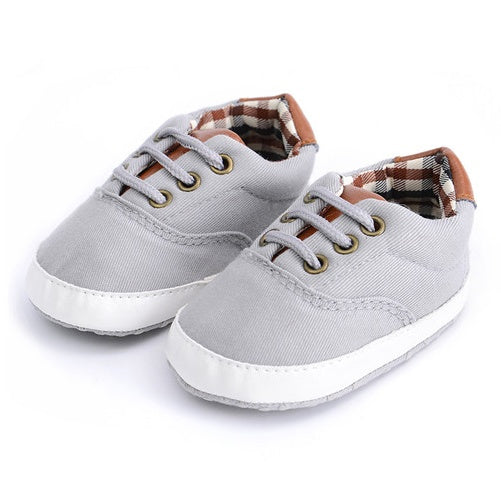 Oluuu. Einfarbige, lässige Baby-Canvas-Schuhe mit Spitze – Weicher Boden, für Kleinkinder