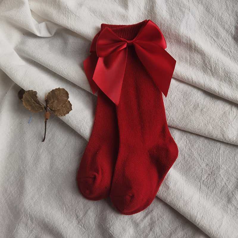Oluuu. Spanische Kinder-Socken mit Schleife – Elegante und süße Socken für Mädchen