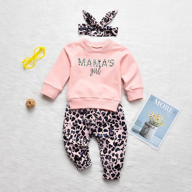 Oluuu. Baby Mädchen Rosa Leopard-Muster Hosen