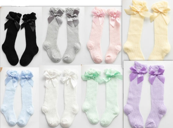 Oluuu. Kinder Baby-Strumpfhose mit Mesh und großem Schleifen-Design – Niedlich und bequem