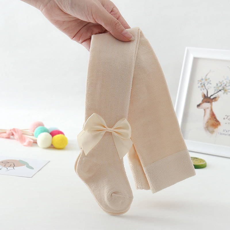Oluuu. Kinder-Strumpfhose mit Mesh und großer Schleife – Stylisch und bequem für kleine Mädchen