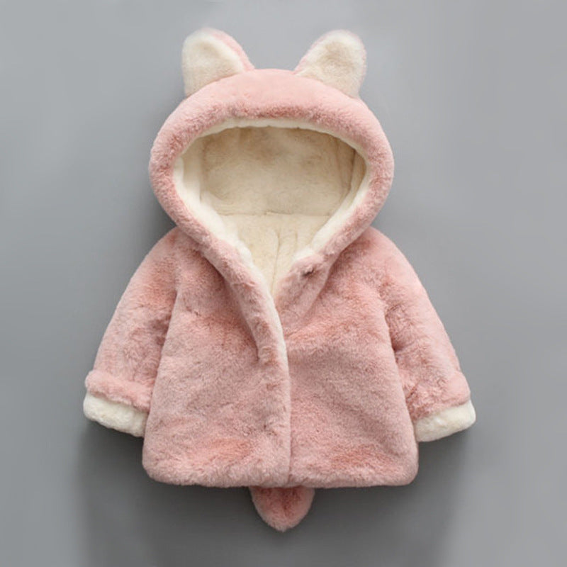 Oluuu. Winter Trend – Mädchen Plüschmantel für Babys